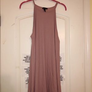 Pink Halter T-Shirt Dress